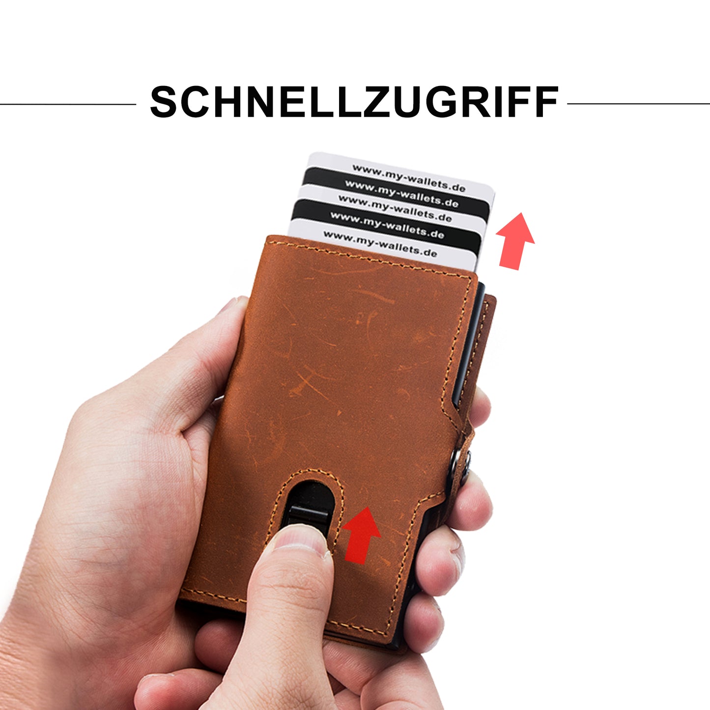 My-Wallets | Minimalistisch mit Münzfach | Hochwertiges Echtleder