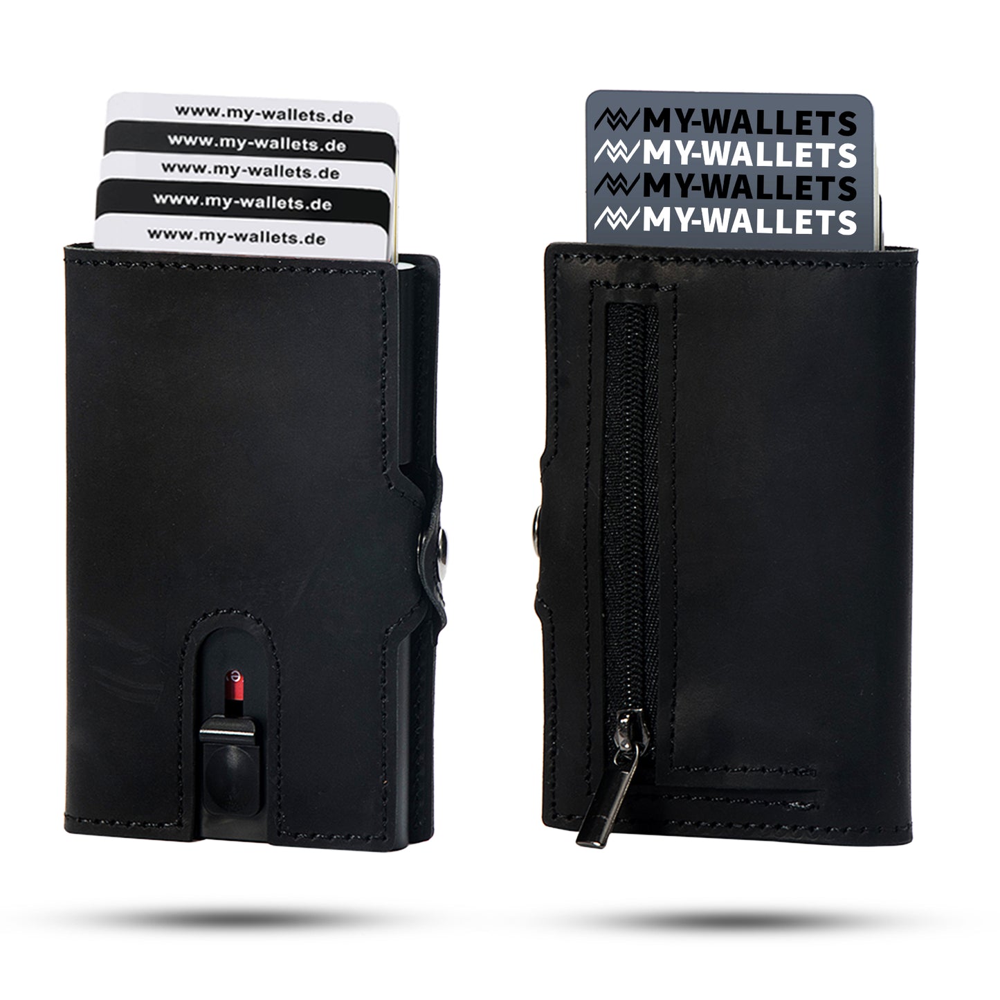 My-Wallets | Minimalistisch mit Münzfach | Hochwertiges Echtleder