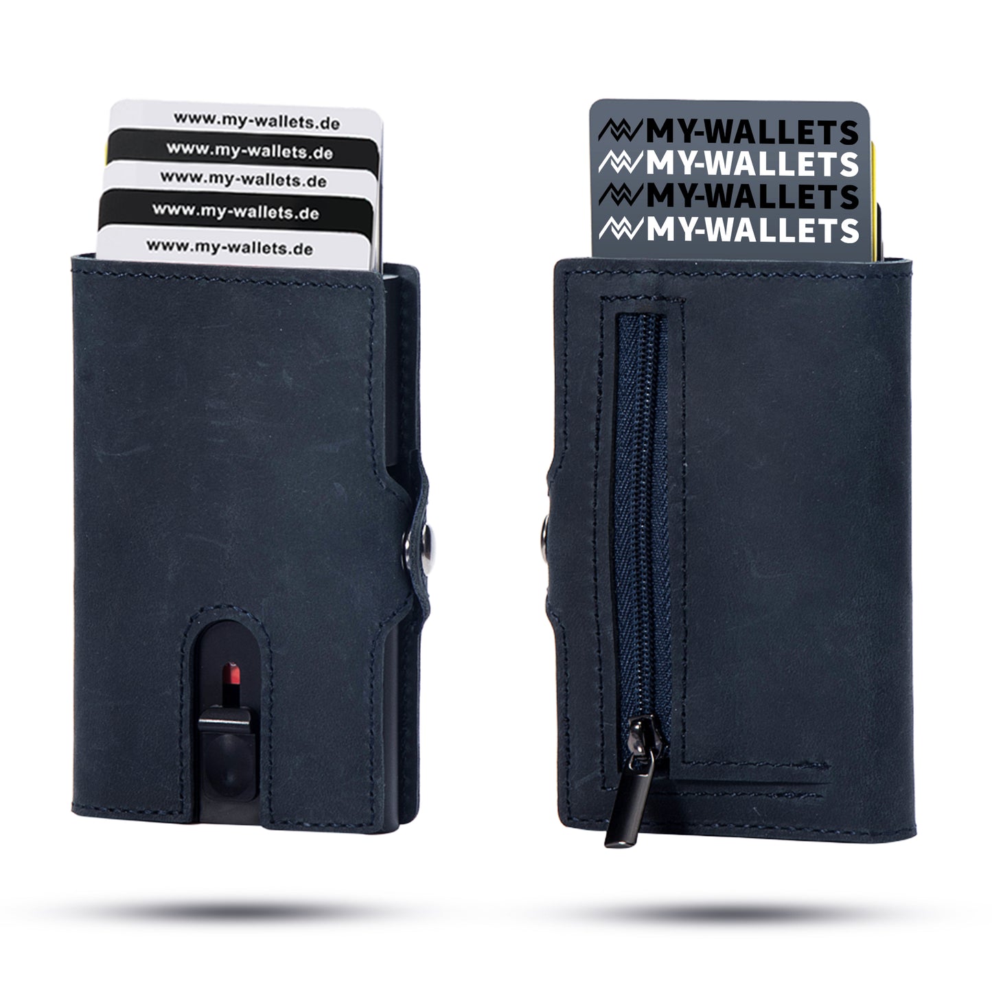 My-Wallets | Minimalistisch mit Münzfach | Hochwertiges Echtleder