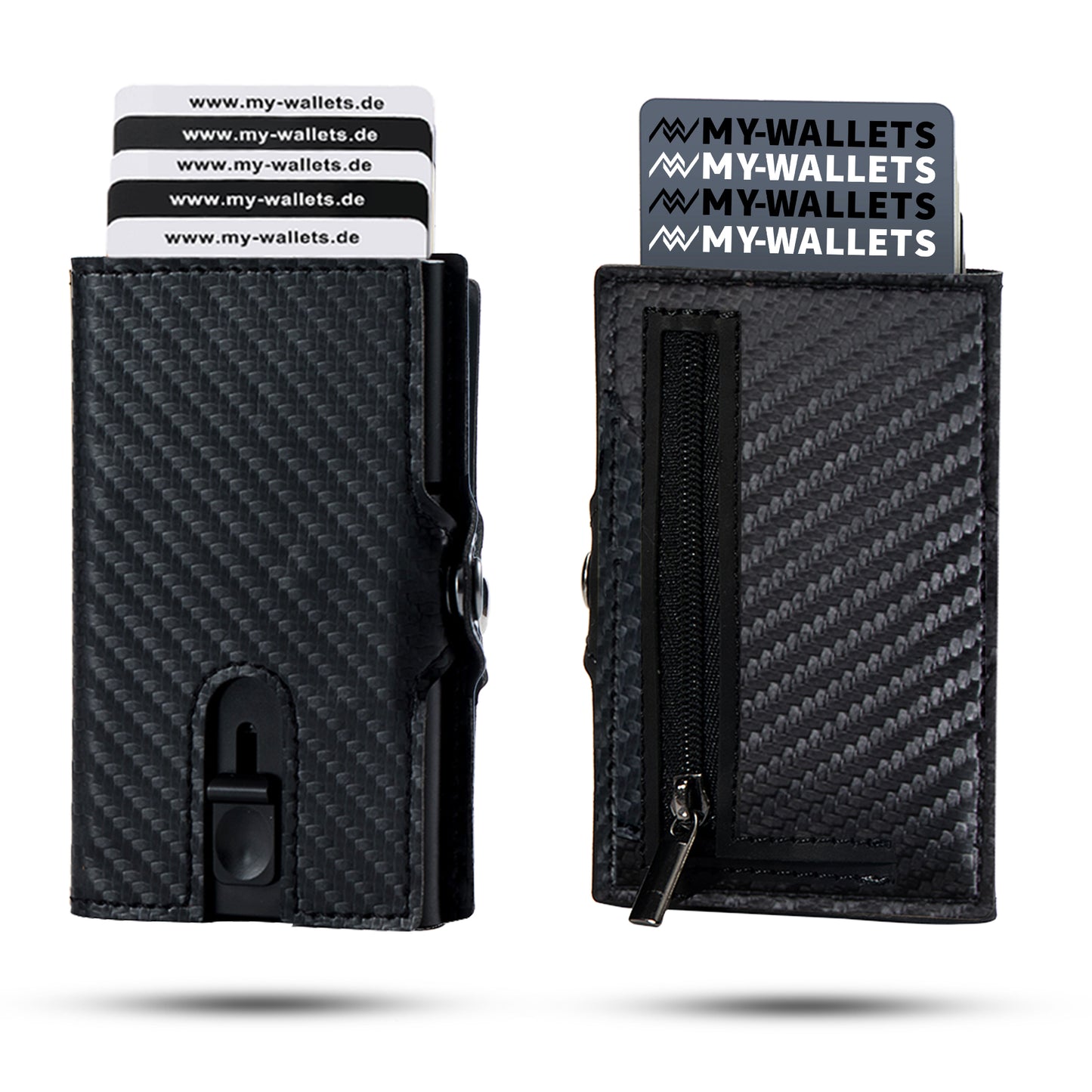 My-Wallets | Minimalistisch mit Münzfach | Hochwertiges Echtleder