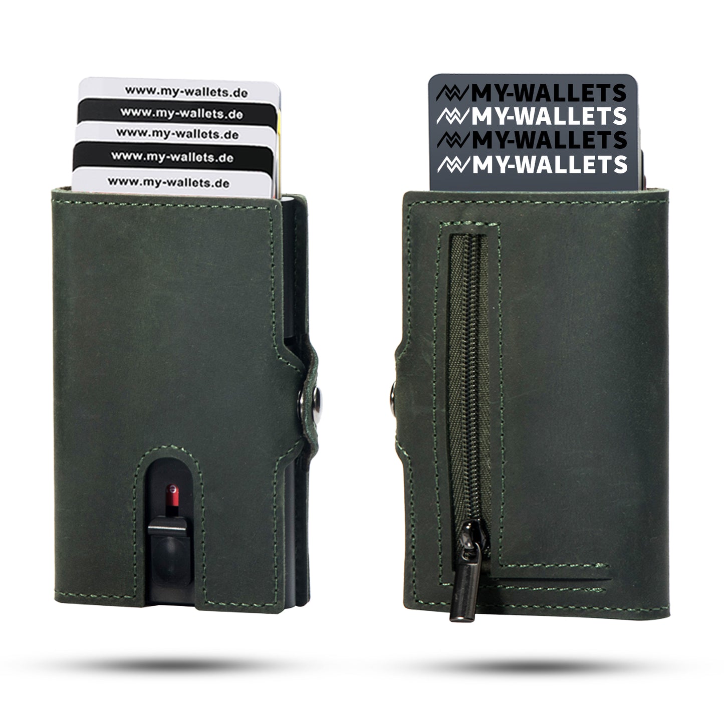 My-Wallets | Minimalistisch mit Münzfach | Hochwertiges Echtleder