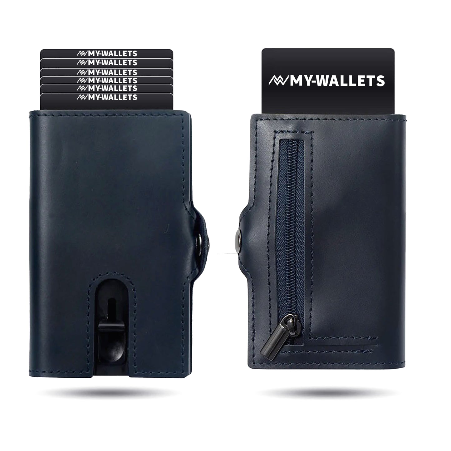 My-Wallets | Minimalistisch mit Münzfach | Hochwertiges Echtleder