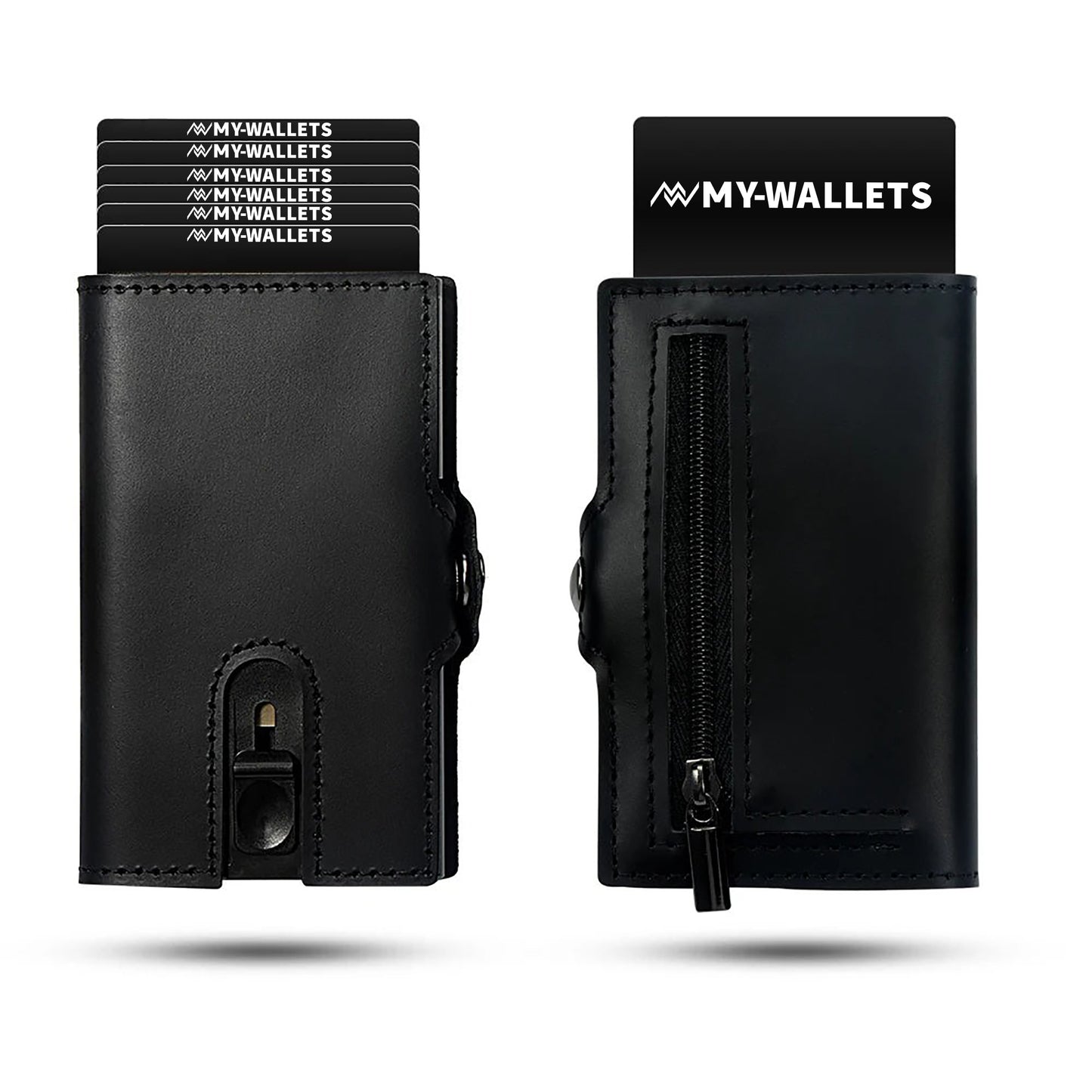 My-Wallets | Minimalistisch mit Münzfach | Hochwertiges Echtleder