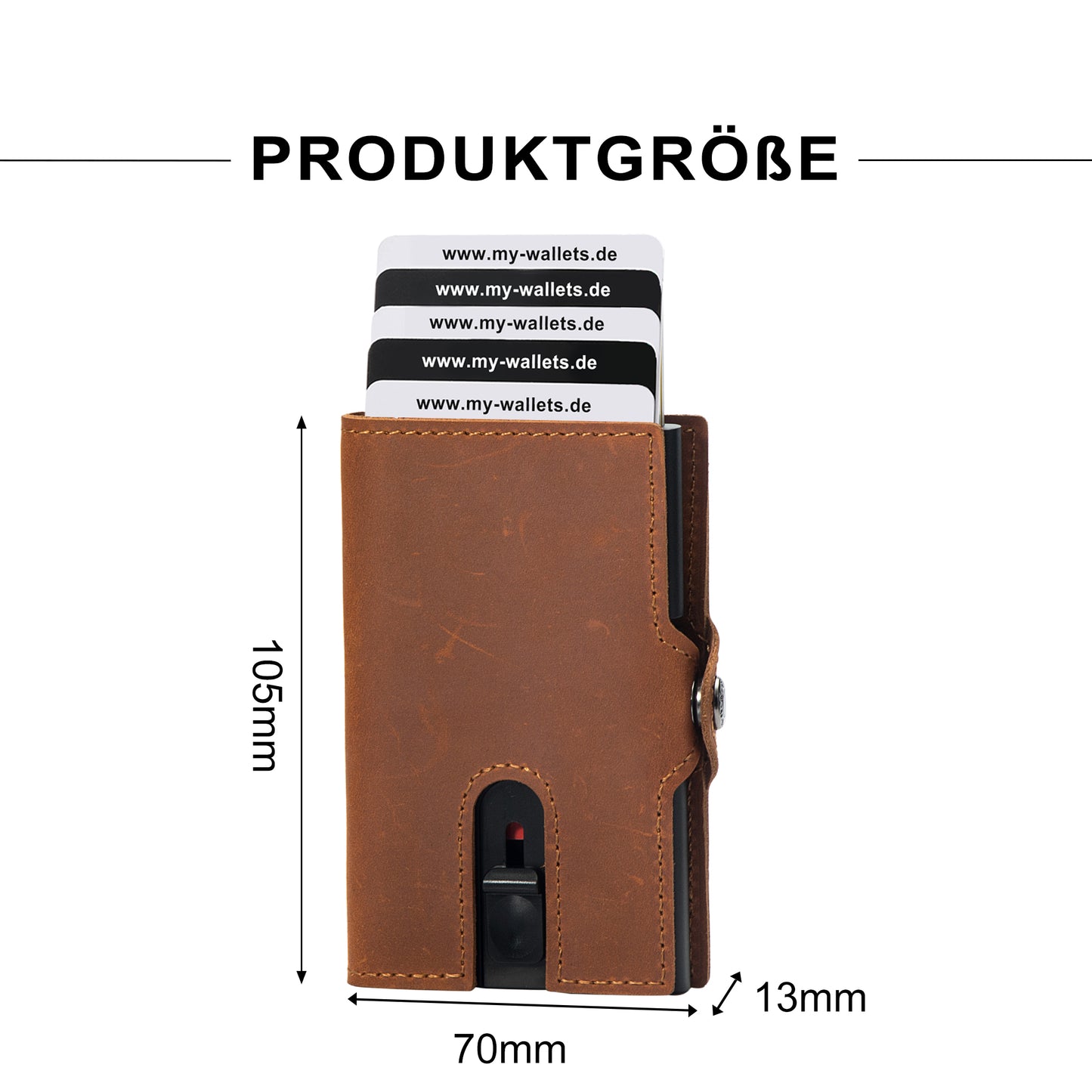 My-Wallets | Minimalistisch mit Münzfach | Hochwertiges Echtleder