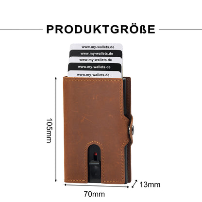 My-Wallets | Minimalistisch mit Münzfach | Hochwertiges Echtleder