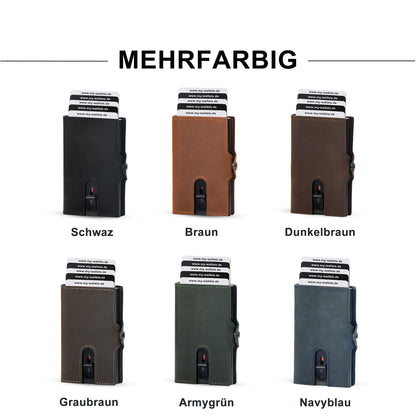 My-Wallets | Minimalistisch mit Münzfach | Hochwertiges Echtleder