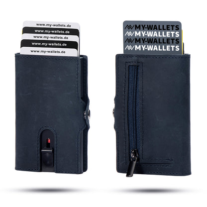 My-Wallets | Minimalistisch mit Münzfach | Hochwertiges Echtleder