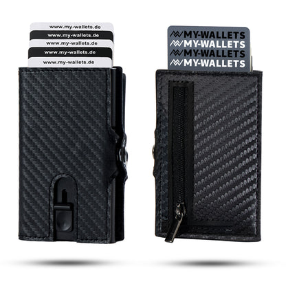 My-Wallets | Minimalistisch mit Münzfach | Hochwertiges Echtleder