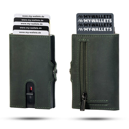My-Wallets | Minimalistisch mit Münzfach | Hochwertiges Echtleder